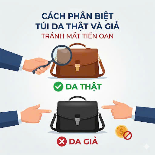 7 cách phân biệt túi da thật và giả