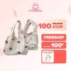 Túi vải canvas Trendybags chất phom dày dặn, họa tiết trendy. Thiết kế dáng tote rộng rãi đựng vừa A4, laptop, đi học hay đi chơi đều cực xinh.