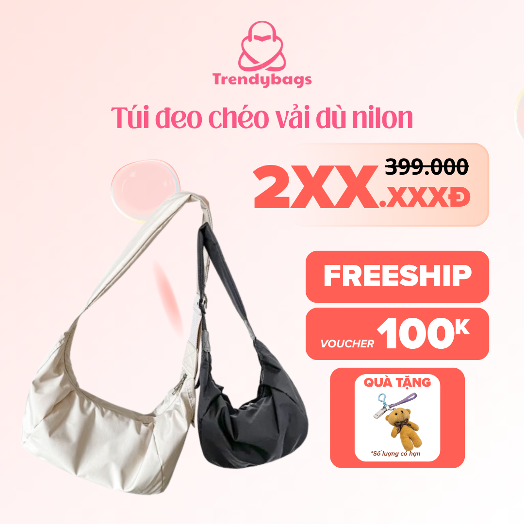 tui-deo-cheo-vai-du-nilon-trendybags Túi đeo chéo vải dù nilon Trendybags